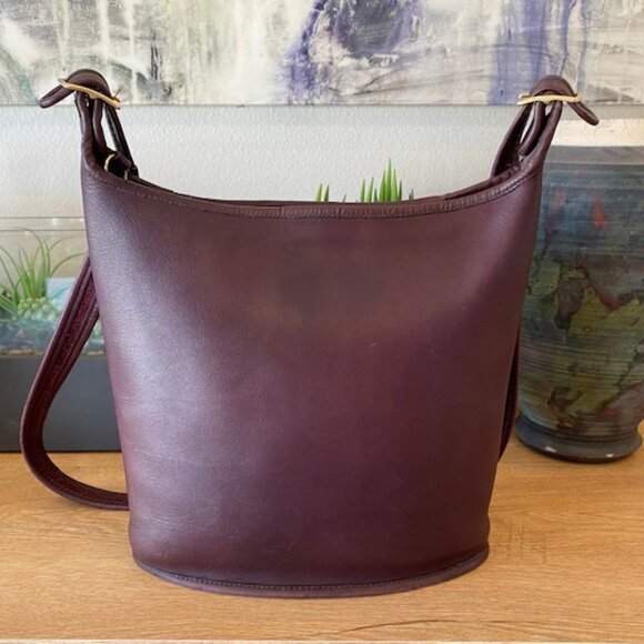 Vintage Coach Classic Shoulder Sac #9730 Burgundy - Picture 2 of 10